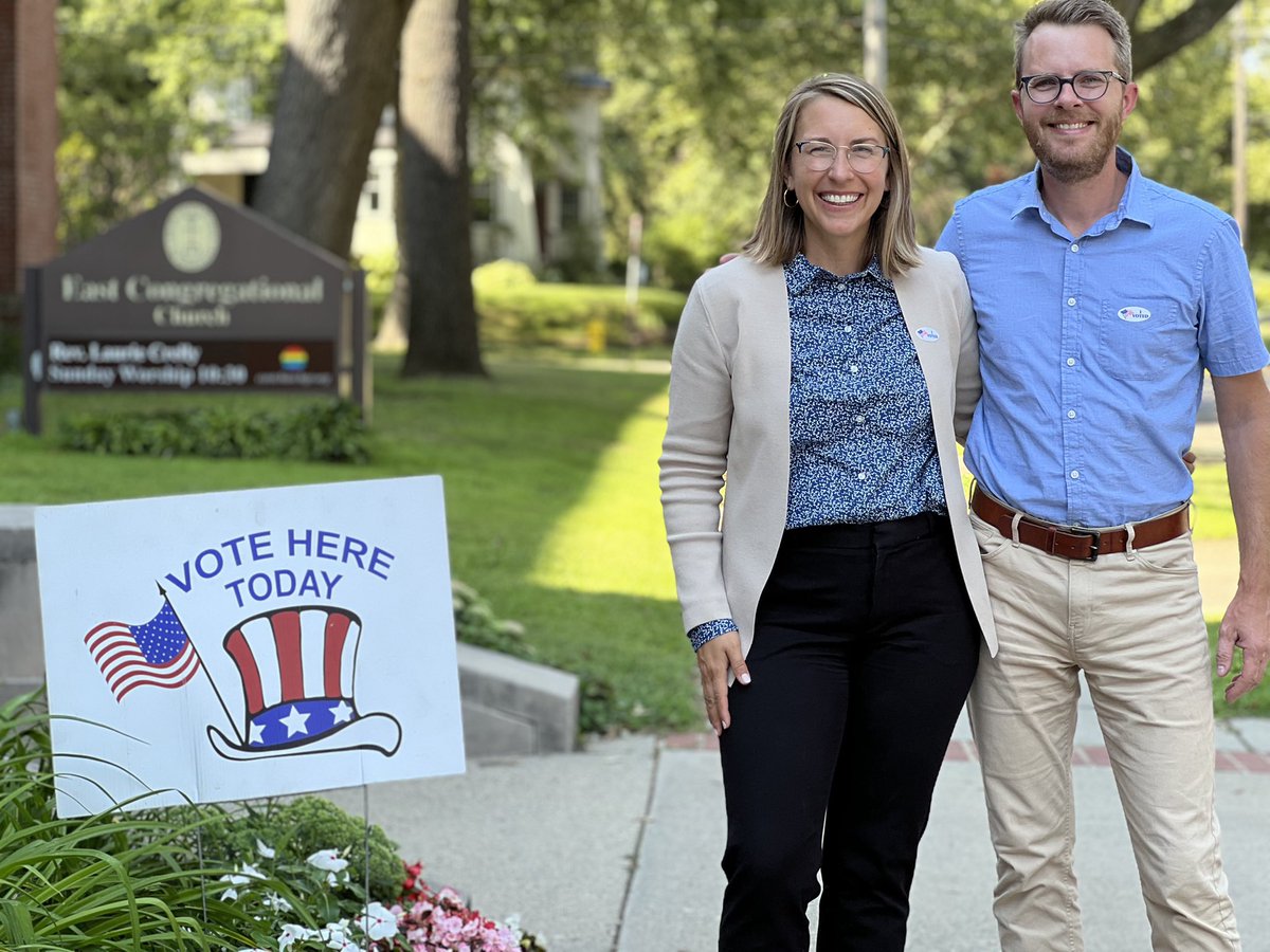 Voting has always been a family tradition for me. Today, my husband Jesse and I cast our ballots. Polling locations close at 8 pm–find your polling location at michigan.gov/vote