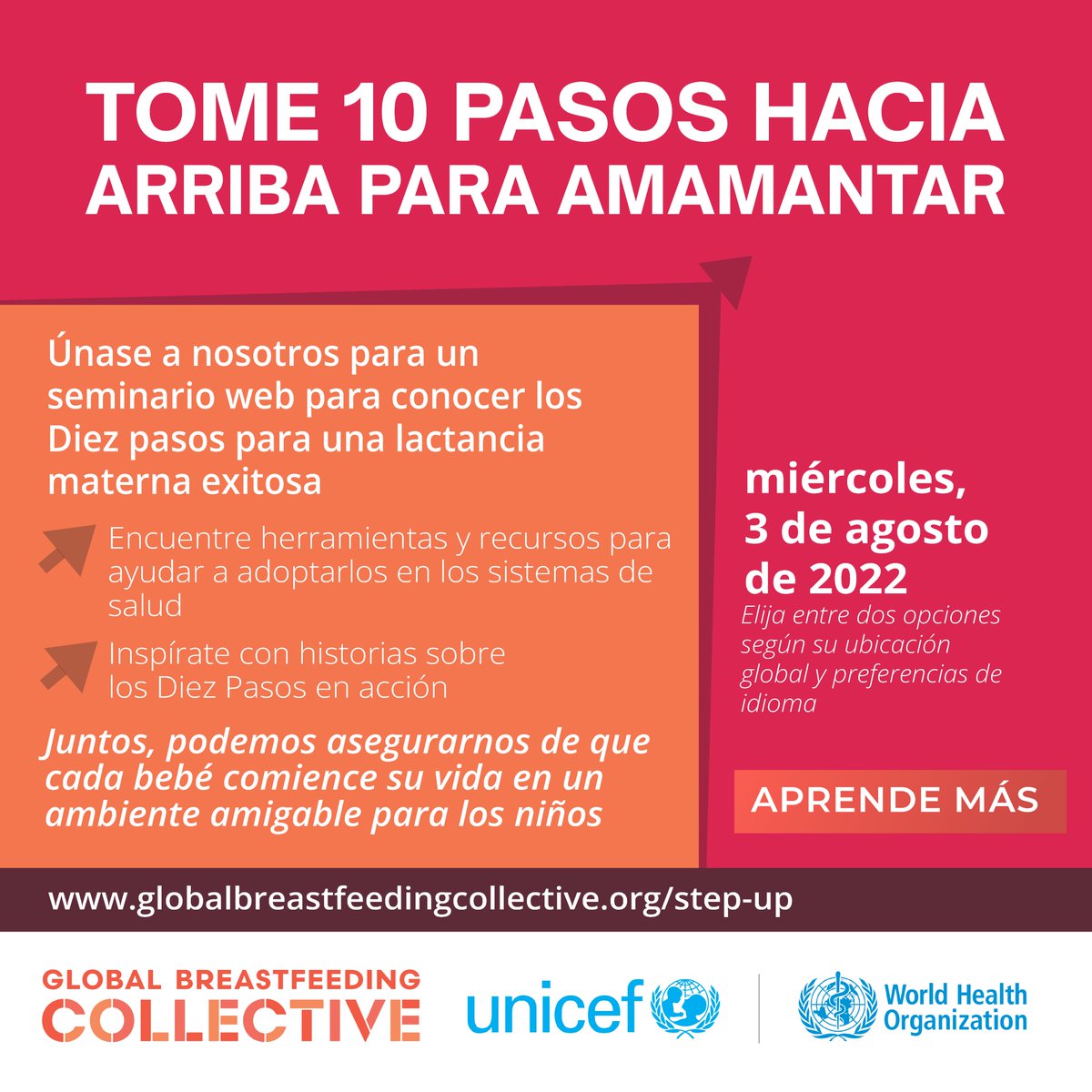 UNICEFColombia's tweet photo. #ApoyarLaLactanciaMaternaEs asistir al nuevo evento del Colectivo Mundial de Lactancia Materna para la #SMLM2022 👨🏾‍🏫, conozca los 10 pasos para una lactancia exitosa 🤱🏻, encuentre herramientas para adoptar en los sistemas de salud e inspírese con los Diez pasos en acción. https://t.co/DJiYOWKEGk