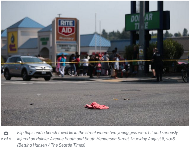 image of flip flops and beach towel from crash in Rainier Beach