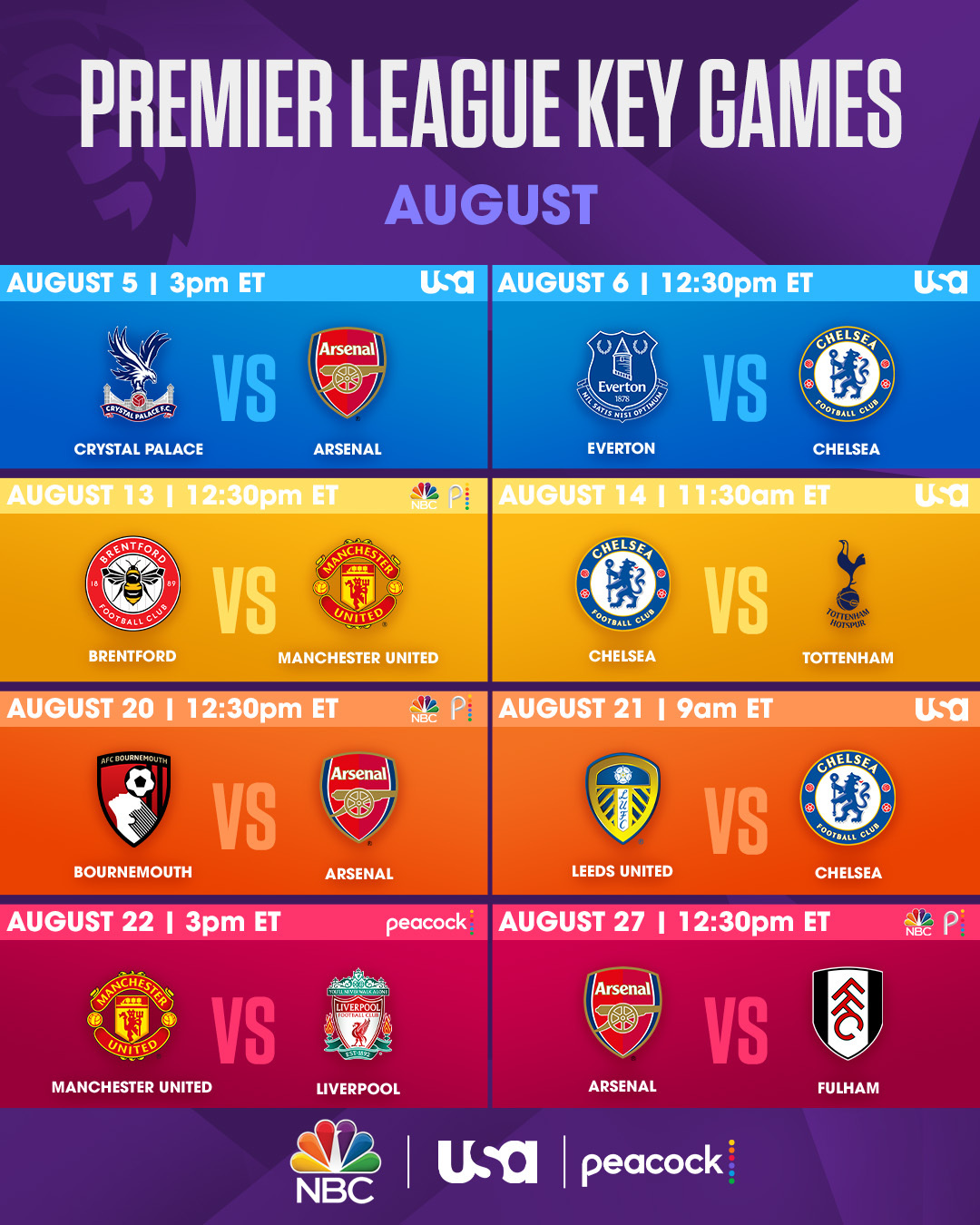 NBC Sports Soccer on Twitter "Mark your calendars! The Premier League