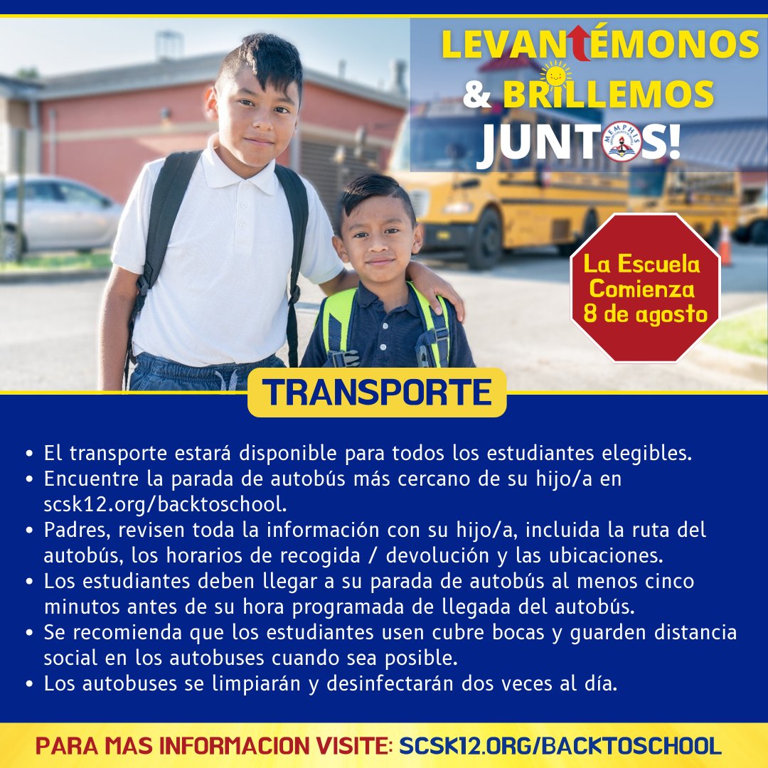RISE &amp; SHINE TOGETHER MSCS! School starts August 8.
Are you ready to catch the bus to school Monday morning? 

Visit scsk12.org/backtoschool/ to find your bus route! #MSCSTogether