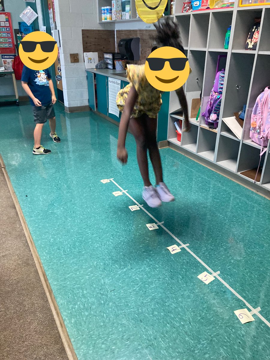We’re having fun jumping in math to understand adding and subtracting on a number line!