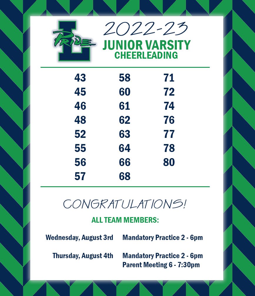 Congratulations to our 2022-23 teams! We’ll see you for practice 1️⃣ tomorrow! 💙💪💚