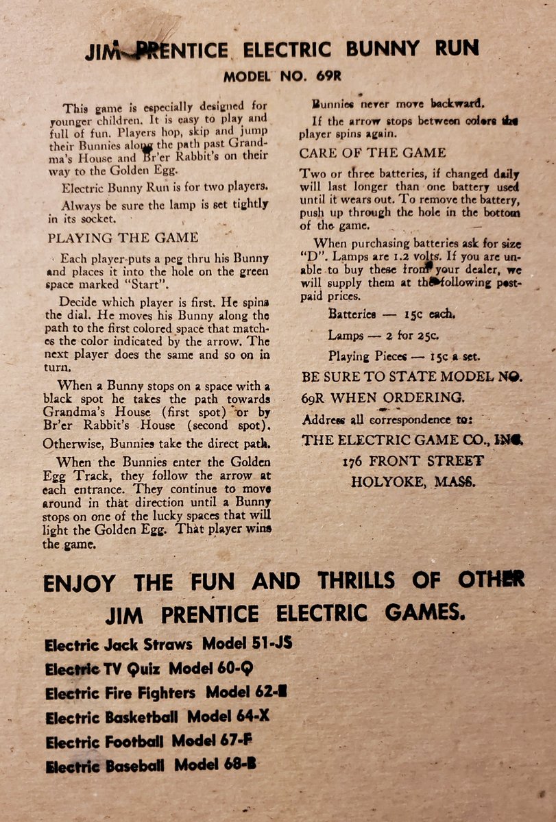 DailyGaely's tweet photo. 1951 Jim Prentice Electric Bunny Run https://t.co/w4E72Bgmur