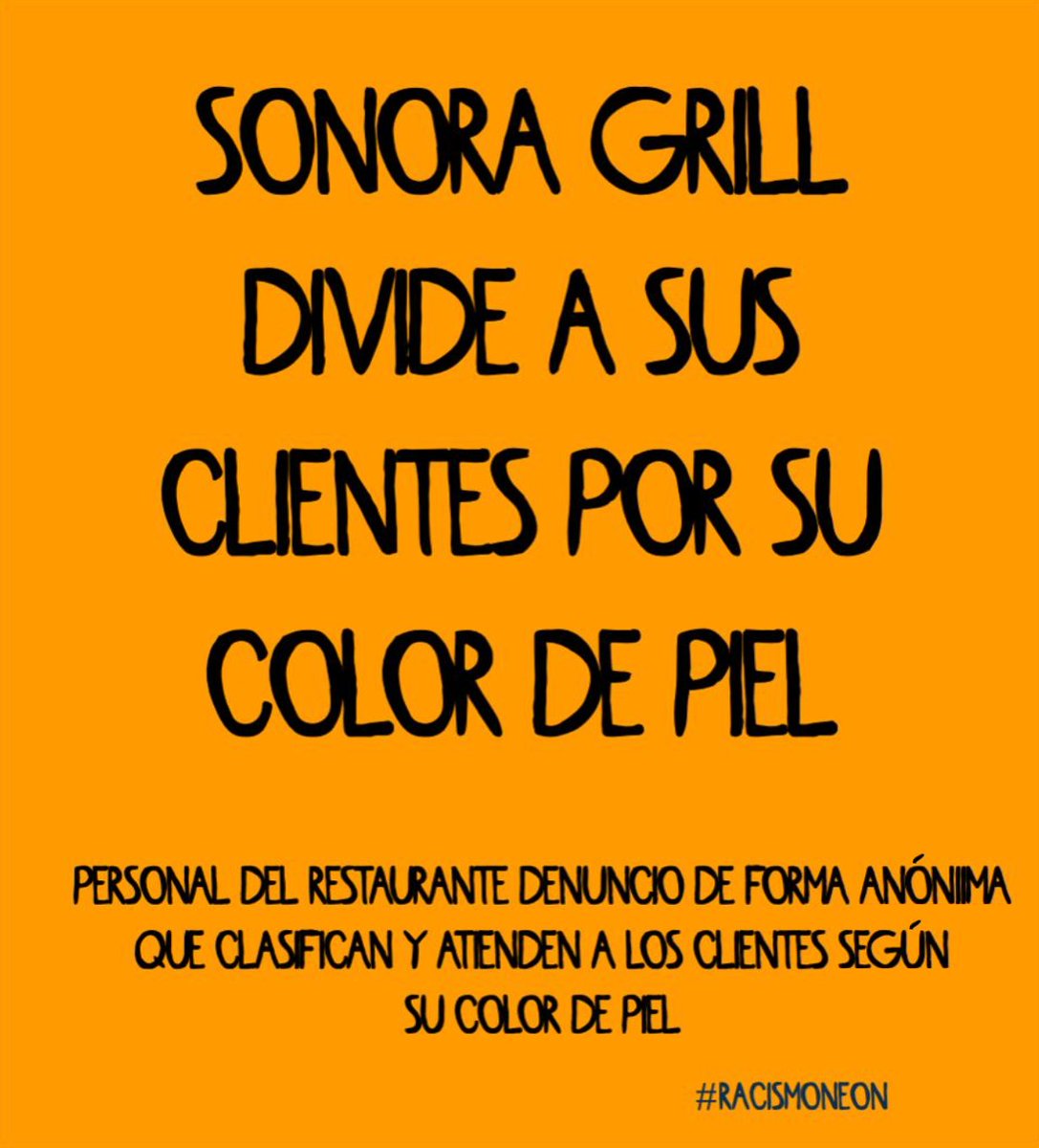 manyula's tweet image. Así es como se ve una estrategia de marketing racista. Más información sigue twitter @terrorRestmx y @RuidoEnLaRed #TerrorRestMx #RacismoNeon