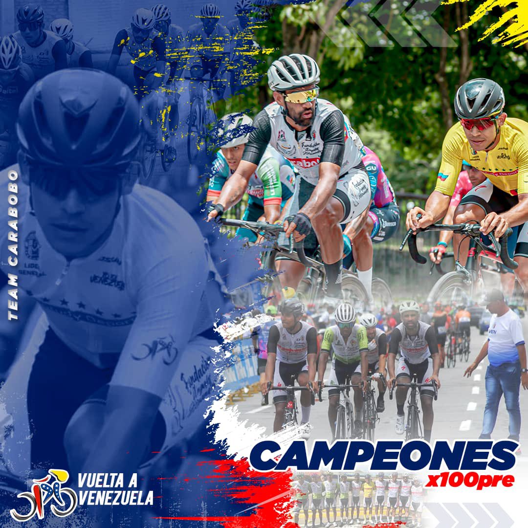 Objetivo Logrado 💛 CAMPEONES DE LA VUELTA A VENEZUELA 🇻🇪 UCI 2.2 #TeamCarabobo <a href="/luisfverde/">Luis Fernando Verde</a> <a href="/BiciGoga/">Goga Ruiz-Sandoval</a>