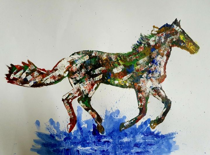 somiart2's tweet photo. Featured Art of the Day: "Acrylic horse abstract painting". View at: https://t.co/evnfS1bGee https://t.co/QCEfFHpzqx