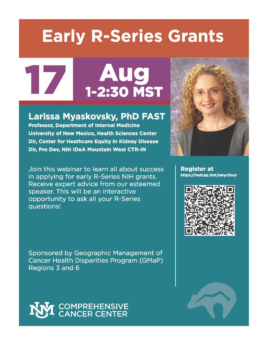 Are you planning to apply for an early #R-series grant? Looking for someone to help answer your questions? Join us on August 17 from 1-2:30 MT to learn more about R-series applications. Register here: redcap.link/mo43379p