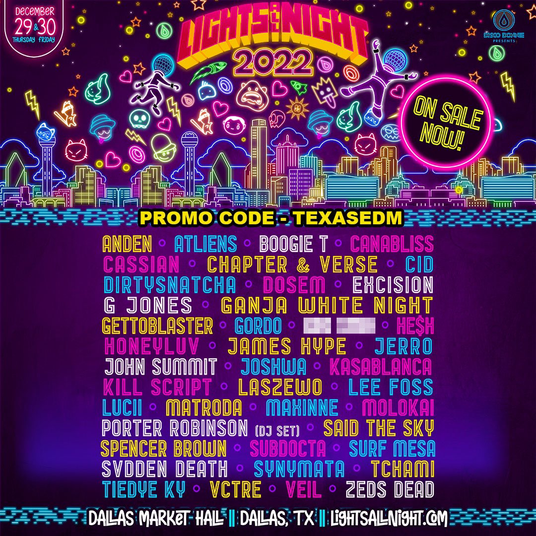 LAN_Family's tweet photo. Pre-sale tickets for @LightsAllNight are ON SALE NOW!!! 🎶🥳

Payment plan deposits start as low as $27, secure your tickets now to the best party of the year! 🕺 

Promo Code: TEXASEDM 🔊

https://t.co/6ezvIm4KE0 https://t.co/dXUFZBYCR2