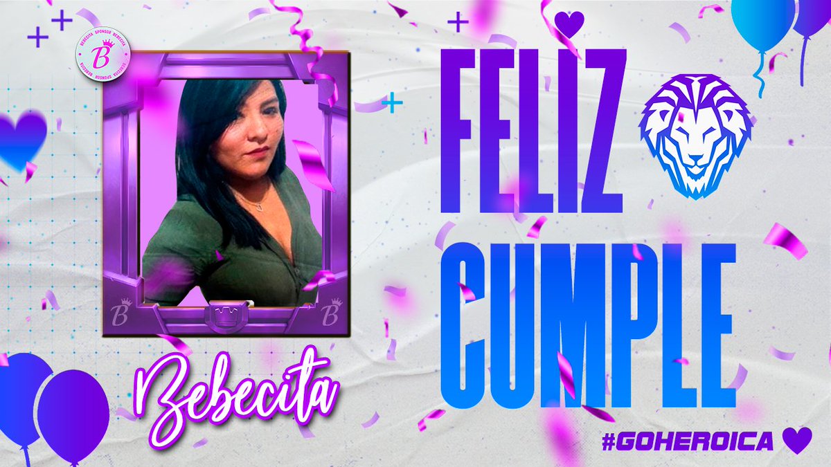 Team Heroica (@heroica_team) on Twitter photo #CR | 💥CUMPLEAÑOS💥
La persona por la que Heroica es lo que es, gran CEO/Capitana pero mucho mejor persona. De parte de todos sus peruanos queremos saludar a <a href="/THBebecita/">𝚃𝙷❤️𝙱𝚎𝚋𝚎𝚌𝚒𝚝𝚊</a> por su onomástico y agradecerle por confiar siempre en nosotros y apoyarnos a pesar de adversidades 👸🦁💜 #CR | 💥CUMPLEAÑOS💥
La persona por la que Heroica es lo que es, gran CEO/Capitana pero mucho mejor persona. De parte de todos sus peruanos queremos saludar a <a href="/THBebecita/">𝚃𝙷❤️𝙱𝚎𝚋𝚎𝚌𝚒𝚝𝚊</a> por su onomástico y agradecerle por confiar siempre en nosotros y apoyarnos a pesar de adversidades 👸🦁💜