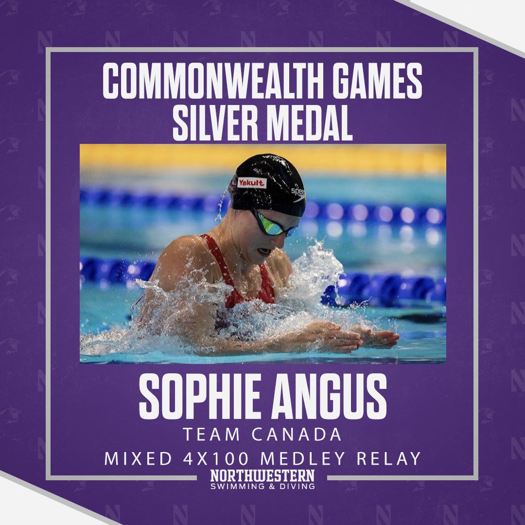 NUSwimDive's tweet photo. Your ‘Cats ARE Long Course swimming. The Wildcats second international medal of the summer is earned by Sophie Angus #b1gcats https://t.co/EnTyDRxCs9