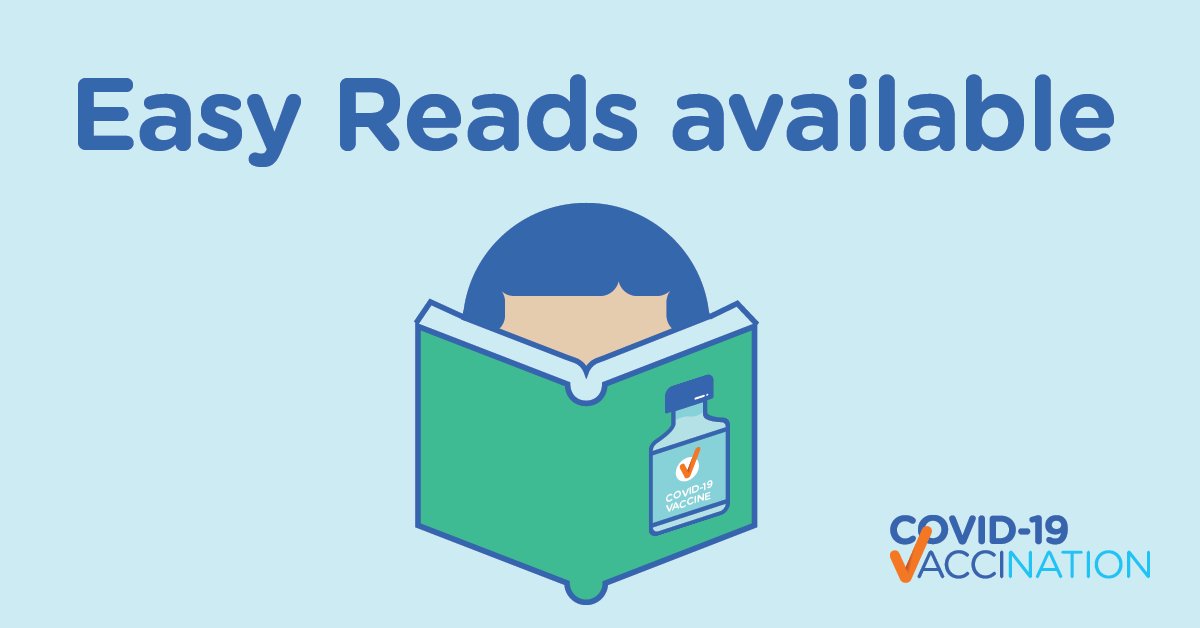 Did you know we have Easy Read resources on #COVID19 available? 

These include:  
- general COVID-19 information  
- COVID-19 vaccination information  
- phone numbers to get help  

View the full list here💻health.gov.au/resources/coll…
