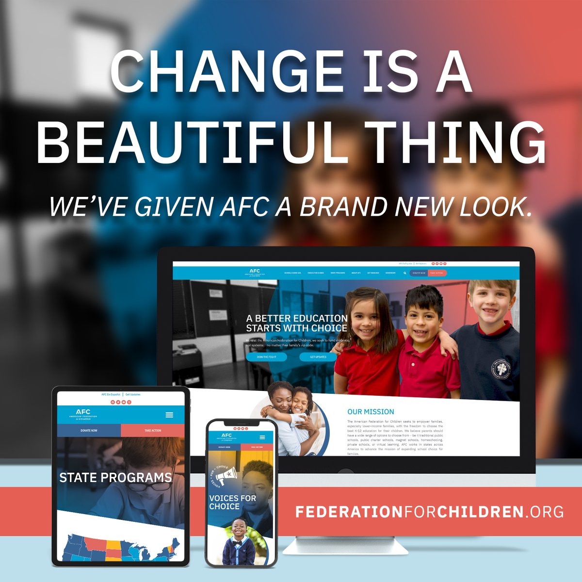 We've got a fresh look online! If you haven't visited federationforchildren.org in a while, feel free to go browse around!