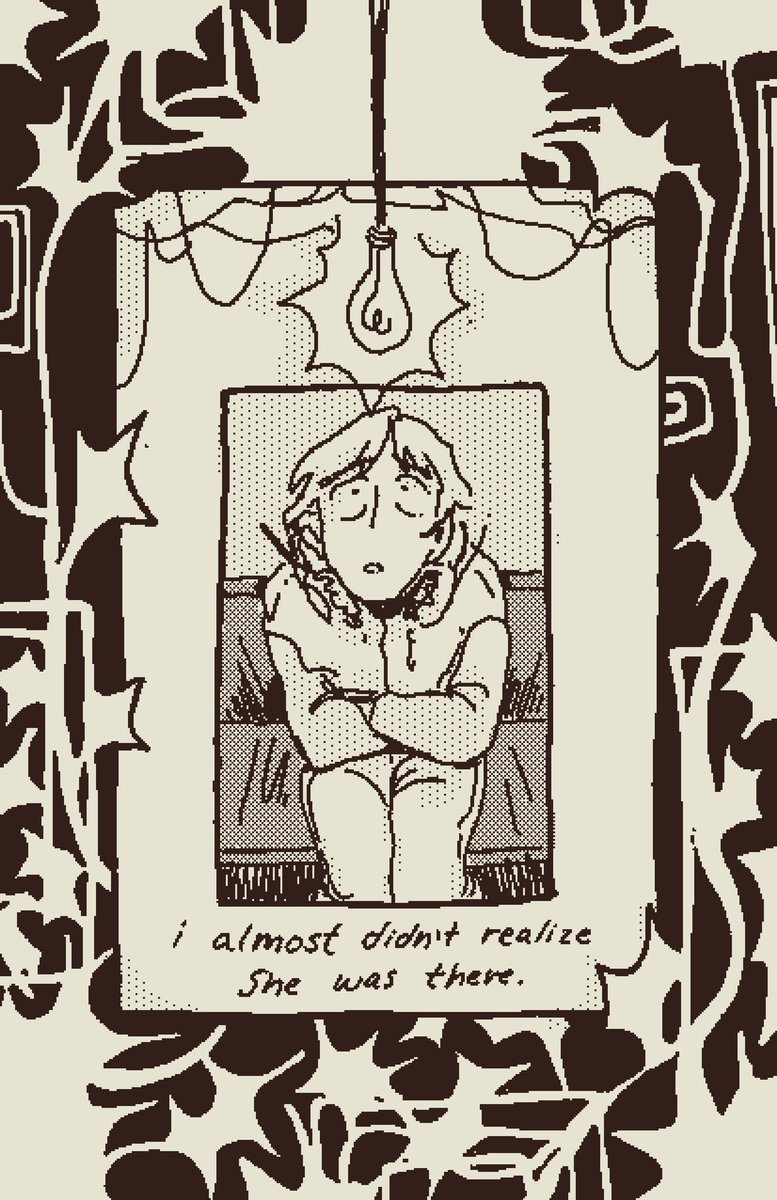 a page from my comic SIGNALS, about electricity and god and a weird girl