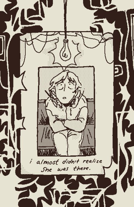 a page from my comic SIGNALS, about electricity and god and a weird girl 