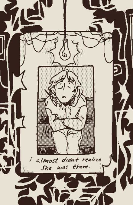 a page from my comic SIGNALS, about electricity and god and a weird girl 