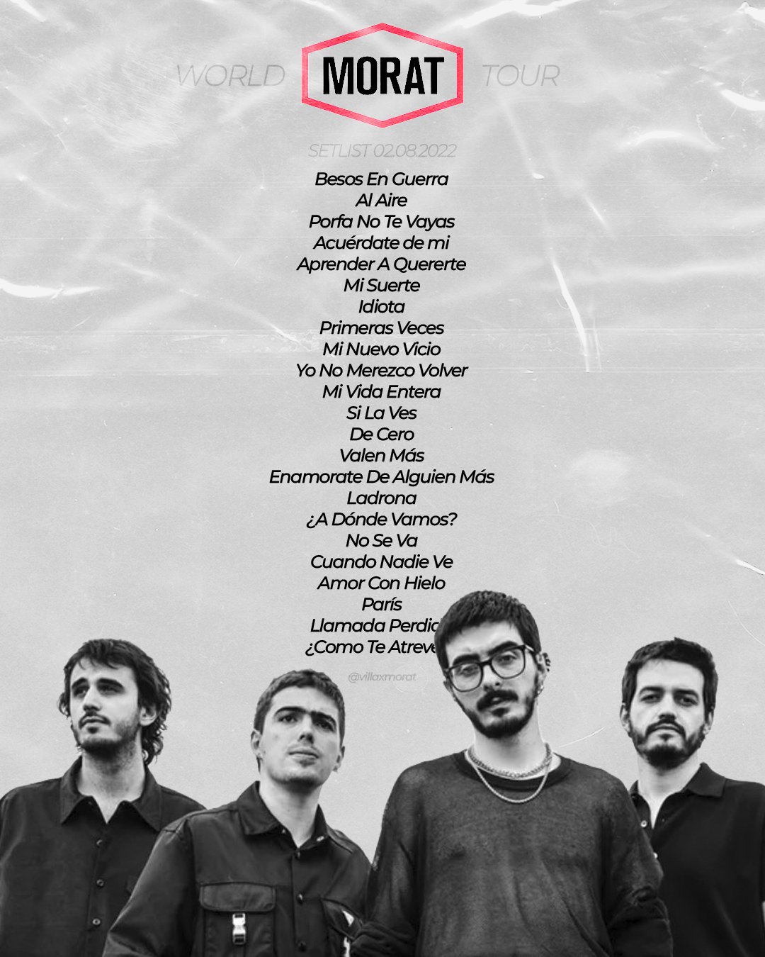 santi ☁️ on Twitter "Morat World Tour Setlist 02.08.2022 https//t.co