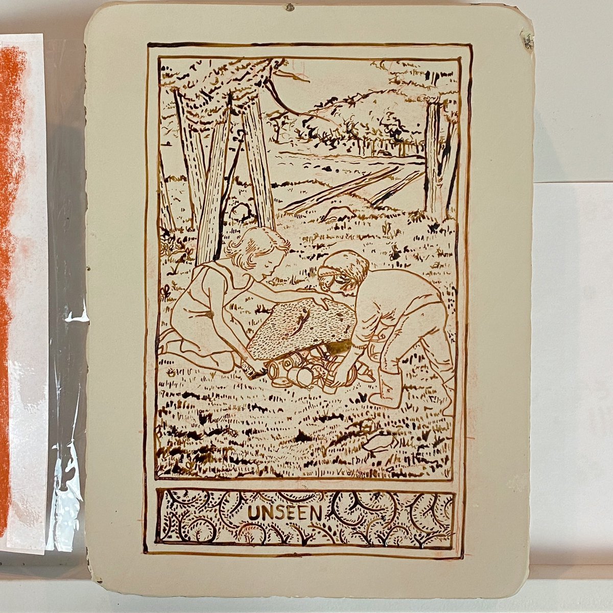 SparkBoxStudio's tweet image. Kyle and I are preparing to print these two stones this week! Can’t wait to share the process with you🪨💕 #lithography