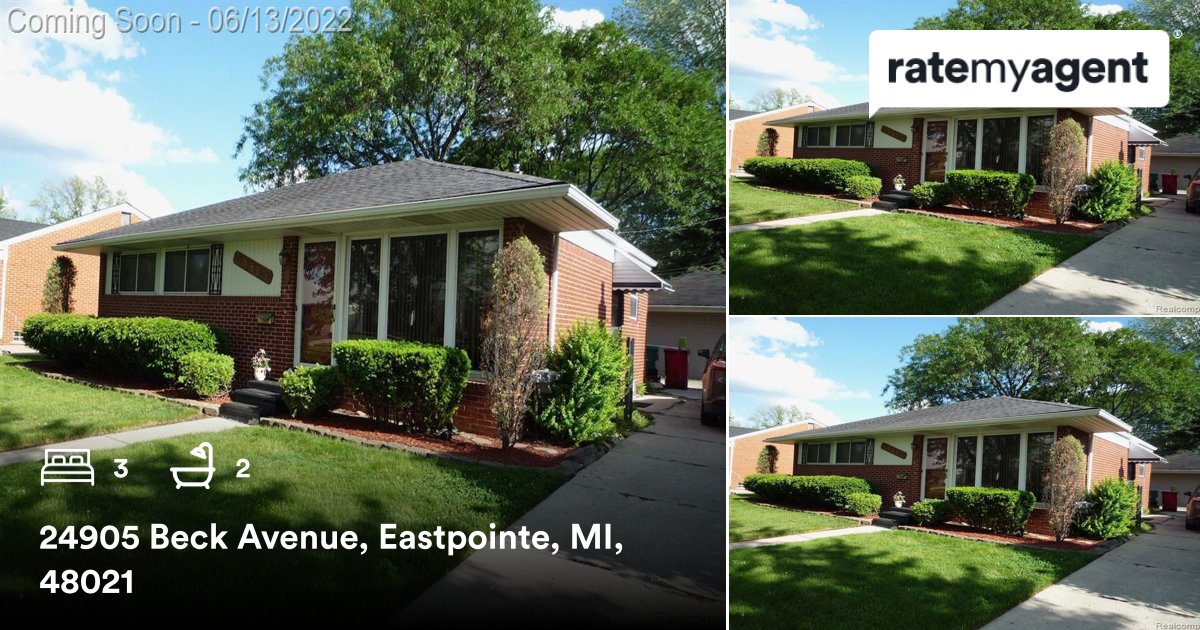 tishhouse's tweet photo. 3 🛌 2 🛀
📍 24905 Beck Avenue, Eastpointe, Macomb County, MI, 48021

My latest sale on #RateMyAgent
https://t.co/L56zXegDUc https://t.co/q9Fw73QBAT