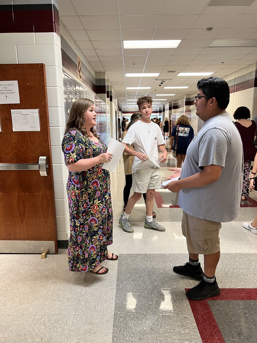 Kelly_Edwards15's tweet photo. Great to welcome our CHS students and parents in for open house last night and tonight.  Can’t wait for Friday to get here! #Lionstrong https://t.co/DfeyjMyuvb