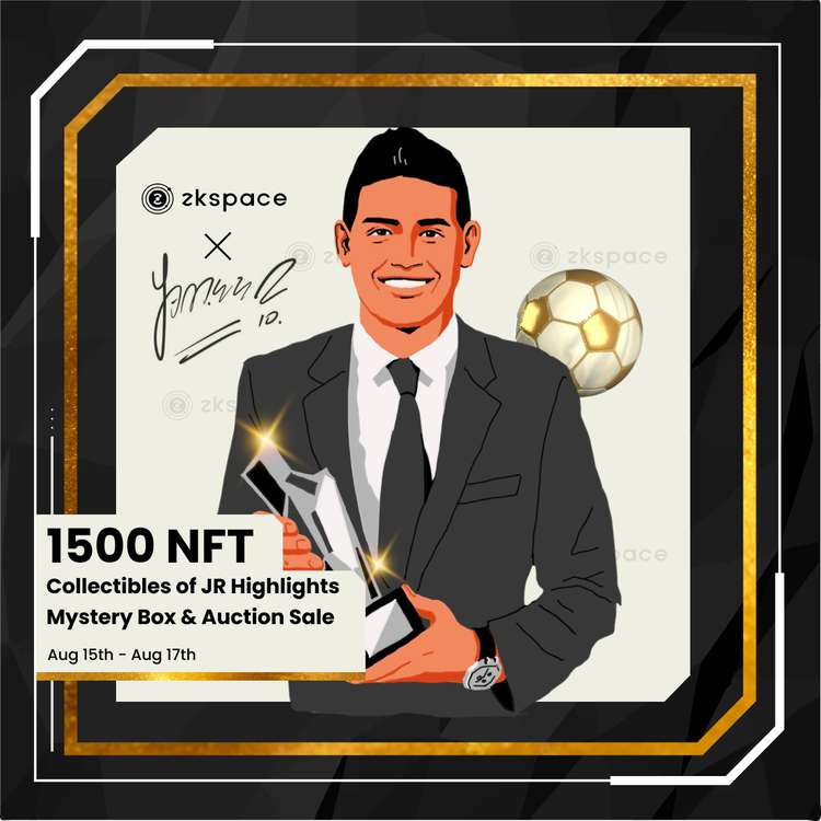 ZKBaseOfficial's tweet photo. ⌛️Ultimate Debut: James Rodríguez Zurda #NFT on #ZKSpace

🔨Auction Sale on Aug 15, 2022 at 7:00 UTC

🎁Mystery Boxes Sale on Aug 17, 2022 at 7:00 UTC

👉Stay tuned: https://t.co/ENnaUOxrg8

#NFTCommunity @jamesdrodriguez https://t.co/IsYesMPtEC