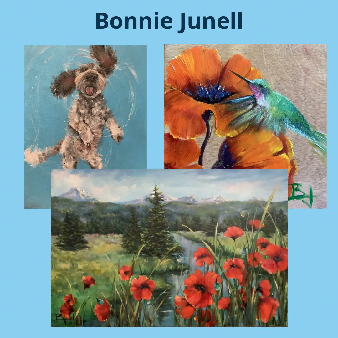 SunriverArtFair's tweet photo. Come shop at the Sunriver Art Fair and see painters Megan Nielsen, Noelle Daas, and Bonnie Junell🖌 https://t.co/7znw6Z6X58