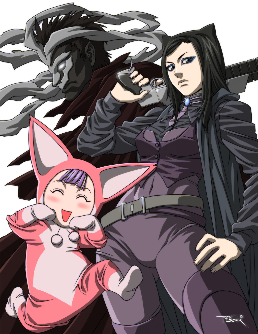 Vincent, Re-L and Pino (art by me) [OC] : r/ErgoProxy