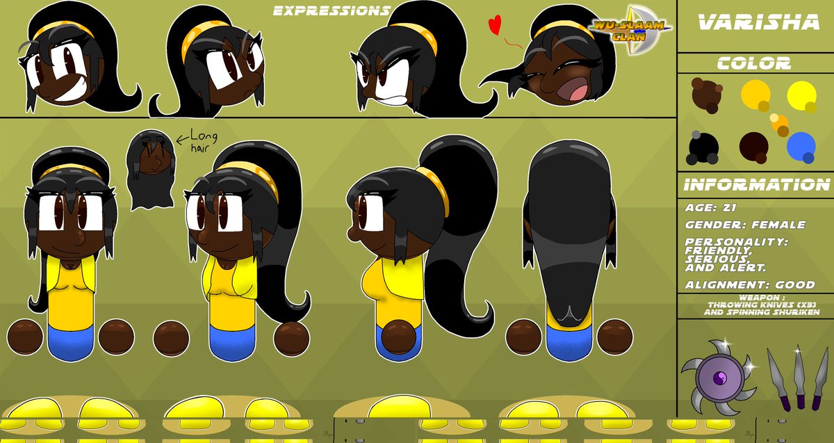 KhalifAllah7's tweet photo. WSC Main Characters Update Reference Sheet. #WuSlaamClan #Khalif #Malcolm #Varisha #Aafreeda https://t.co/jhCtF7C5o4