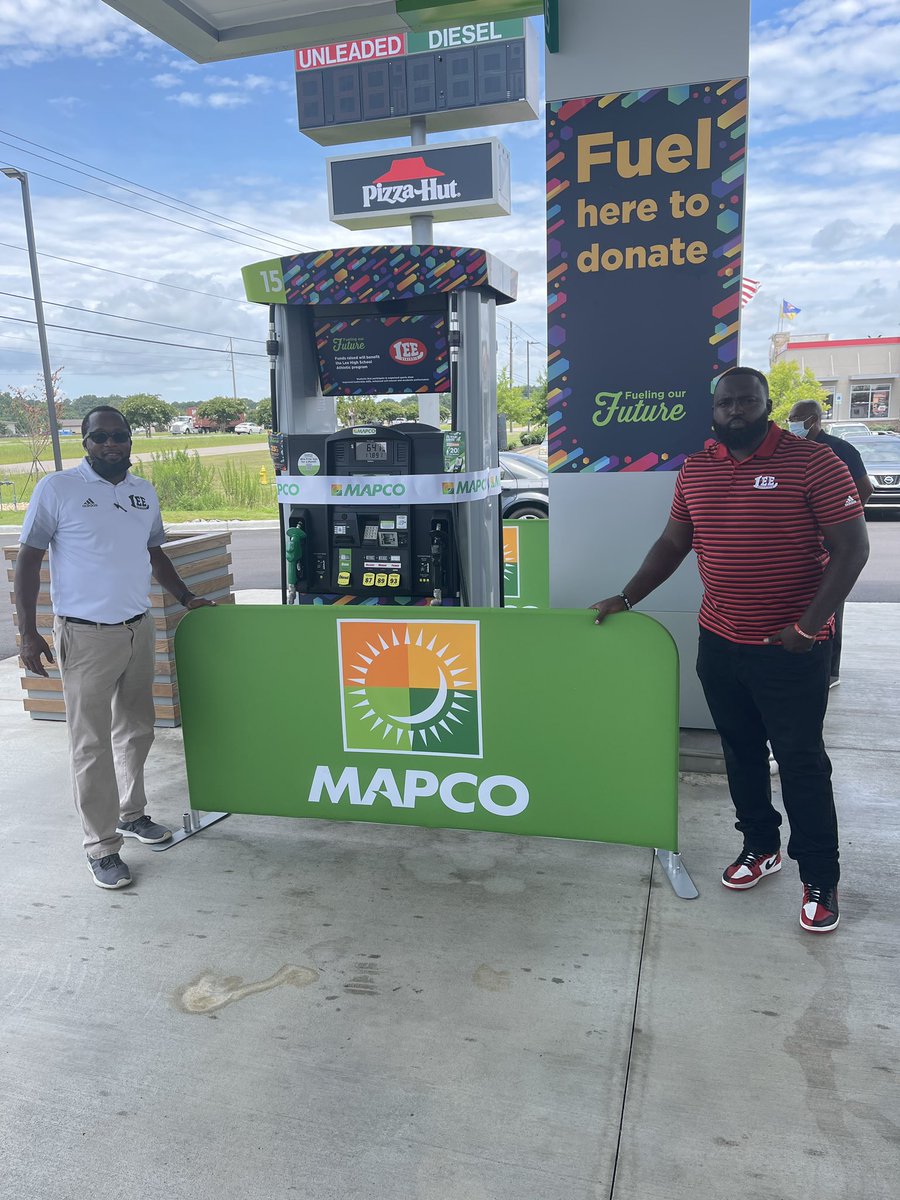 MAPCO give back to <a href="/leehighMPS/">Robert E. Lee High School</a> From Aug. 2 thru Aug. 31, 2022.  Fuel up to donate back to Lee High at the MAPCO gas station located at 800 N Eastern Blvd. Pumps 15 &amp; 16
