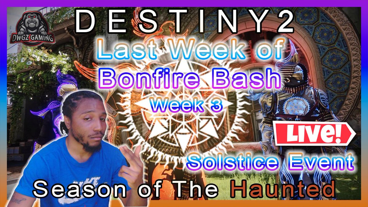 londawgkid's tweet photo. Last Week of Solstice and we still have one more set of solstice armor to complete. We will be LIVE on my TWITCH and YOUTUBE at 9:00pm EST. #destiny2 #solstice #londawgkid #livestream #youtube #twitch #twitchtv #bonfirebash #seasonofthehaunted #shootinggame #lootershooter https://t.co/qI3a4ypqfk