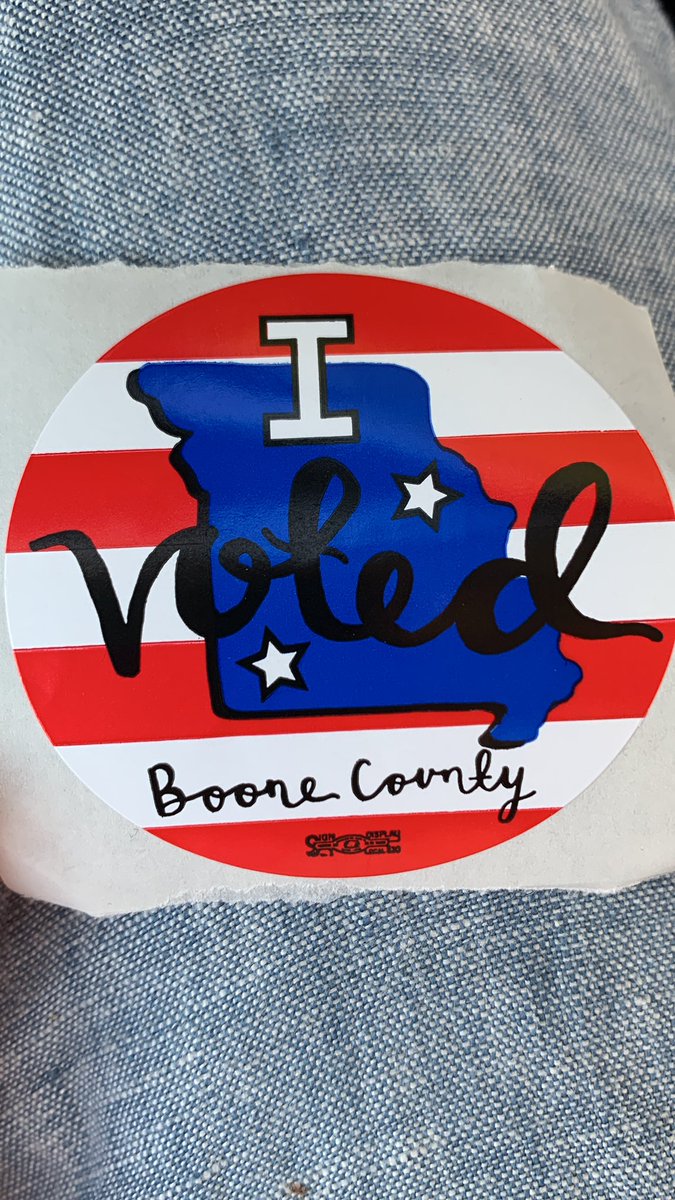 20 minutes to spare, voter number 717, Hallsville, north Boone County. #MoPrimary #vote