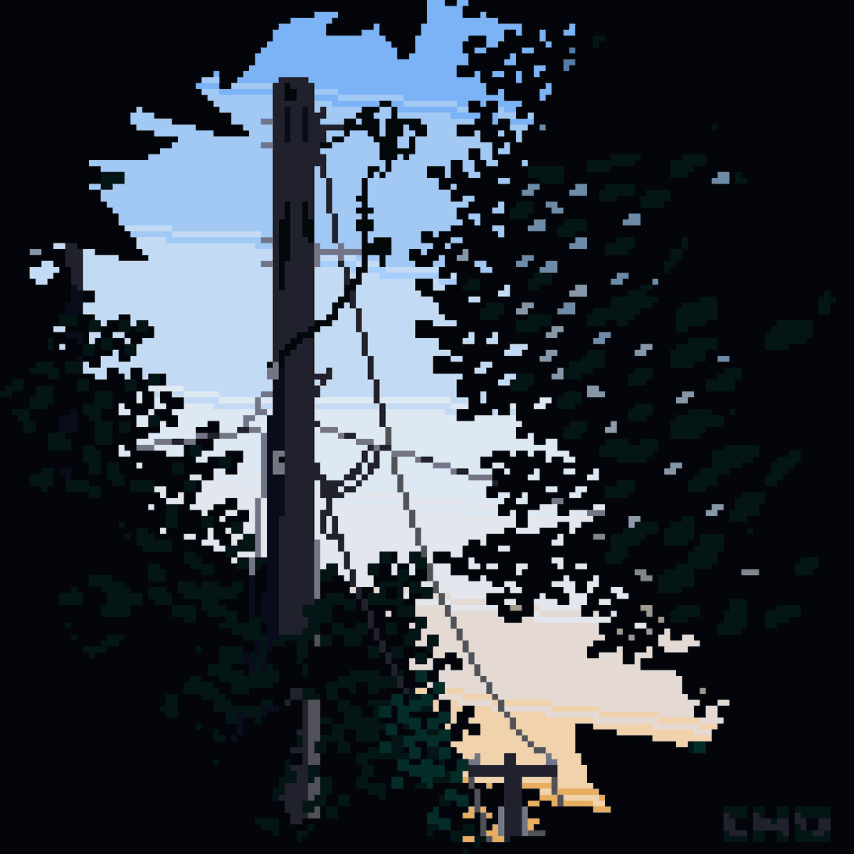 chorlz_'s tweet photo. Leaf POV  #pixelart https://t.co/8i8HkHA3ni