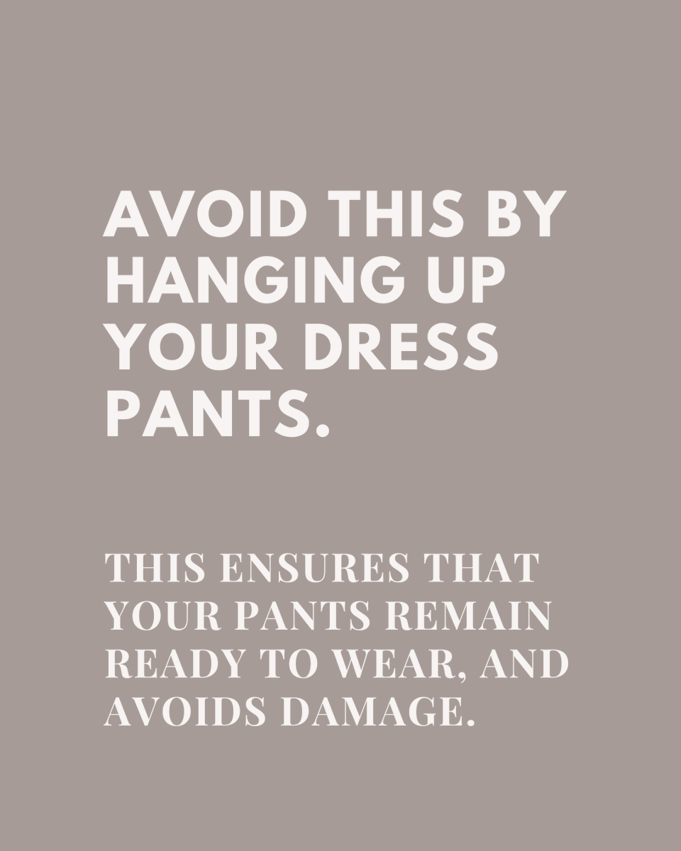 BlankLabel's tweet photo. Learning how to hang dress pants is a great solution that keeps your closest organized while also preventing creasing in your pants. https://t.co/vULEBrjqa0