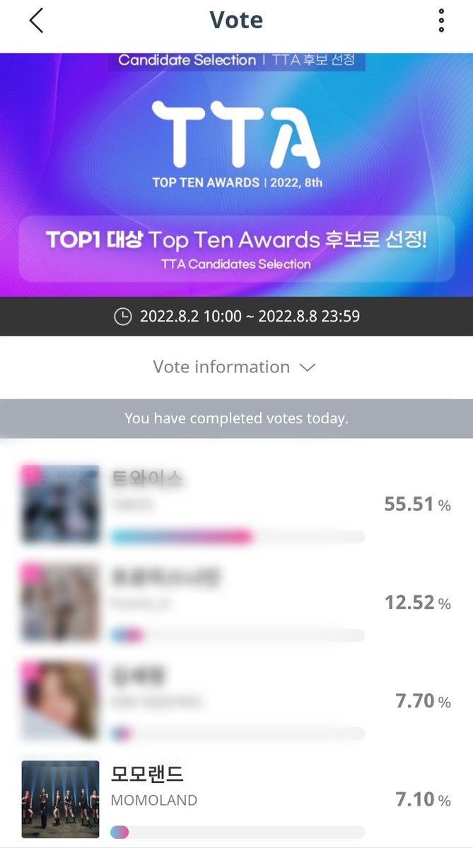 FansMomoland's tweet photo. 🗳️ @MMLD_Official is nominated in the 'Top Ten Awards (TTA)' during the first half of 2022. 

Vote #MOMOLAND on Top Ten Awards Candidate Selection Round on Idolchamp App by clicking 3x/acc. (No need chamsims to vote) 

#모모랜드 #モモランド https://t.co/mXRVoln7LZ