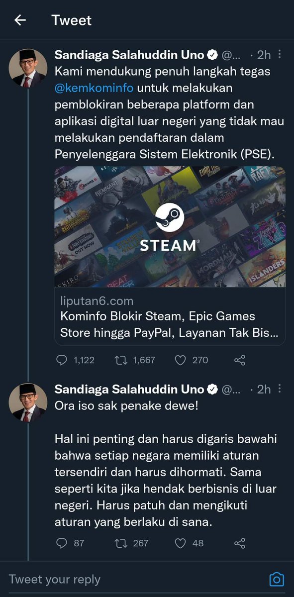 Unbased Mr Sandi I'm really disappointed, I was starting to like you before. Now def not gonna if you're supporting this c*mmunist ass shit Well more to scratch out for pilpres later