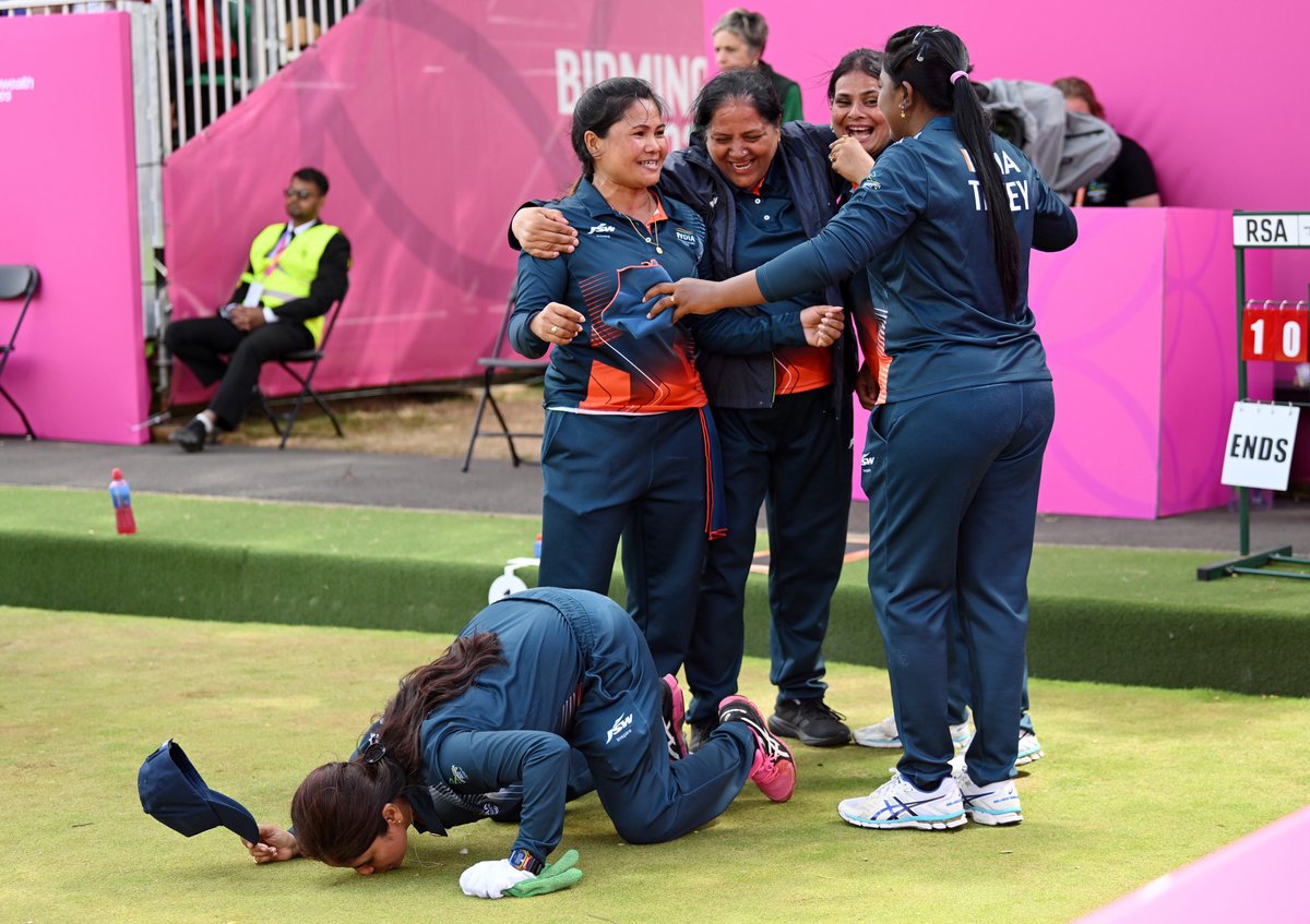 There was a lovely story on day five of the <a href="/birminghamcg22/">Birmingham 2022</a> #CommonwealthGames as #India claimed its first ever medal in #LawnBowls as the nation took women's fours gold 
ow.ly/WhMS50Ka9Nk <a href="/BowlsInt/">Bowls International</a> #CWG2022 <a href="/World_Bowls/">World Bowls 🌎</a>