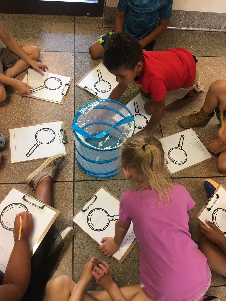 NDeLaney83's tweet photo. We’ve had a wonderful insect week so far! Model Magic projects, Insects Up Close, Lit Camp, Lego STEM kits, and a visit from the Bookmobile! #LeapGrant #SummerSchool #SVEPantherPride https://t.co/jLI4W4kglt