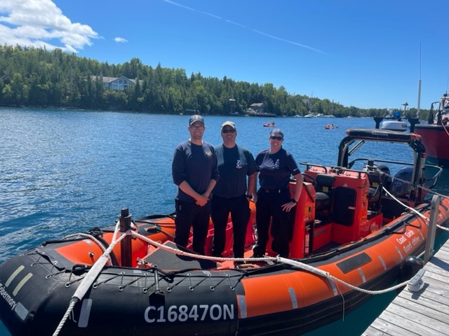 Today, at approximately 10 a.m., a <a href="/CoastGuardCAN/">Canadian Coast Guard</a> crew from SAR Station Tobermory rescued and safely transferred to ambulance a hypothermic individual stranded at Boulder Beach after a request for assistance came in from <a href="/ParksCanada/">Parks Canada</a> at Bruce Peninsula National Park.