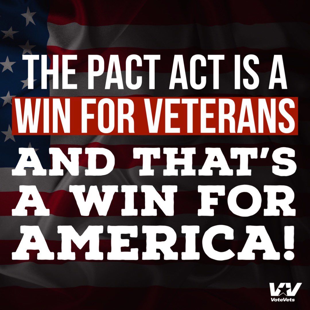 Congratulations to Democrats for delivering the largest, most comprehensive toxic exposures package in our nation’s history! #PACTact