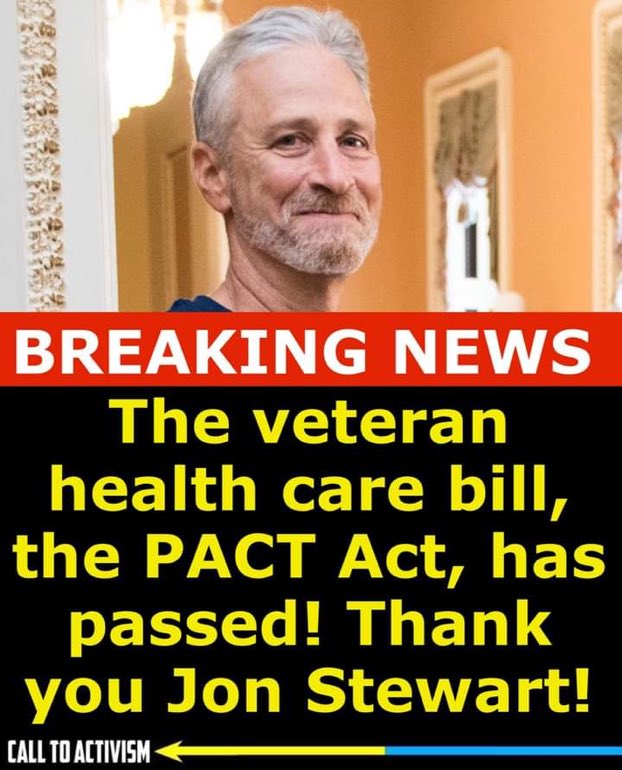 Thank u <a href="/jonstewart/">Jon Stewart</a> for putting ur power &amp; name behind our Veterans. The fact this became an issue &amp; a toy in the GOP’s games is disgusting. Our veterans deserve better. They r the ❤️ heart of America.
