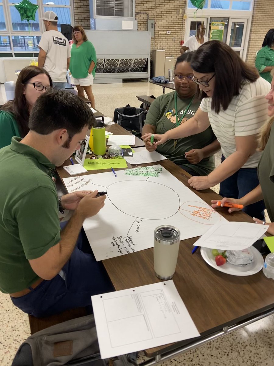 JBtinylibrarian's tweet photo. We celebrated the best beagle pack of teachers and staff today. The Bridgedale team brought excitement, energy, engagement, and empathy as we focused on success and prepared for our littlest beagles! It’s game time for a winning season ahead! 💚💛 @BridgedaleElem https://t.co/Pf3PCglupx