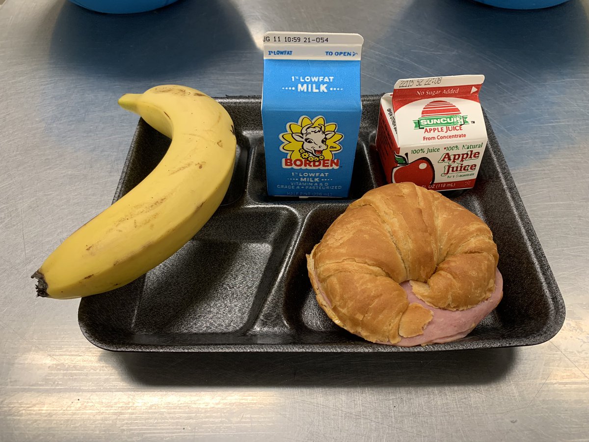 Today was a great second day!!
Breakfast ham &amp; cheese croissant or fresh baked blueberry muffin top with a yogurt
