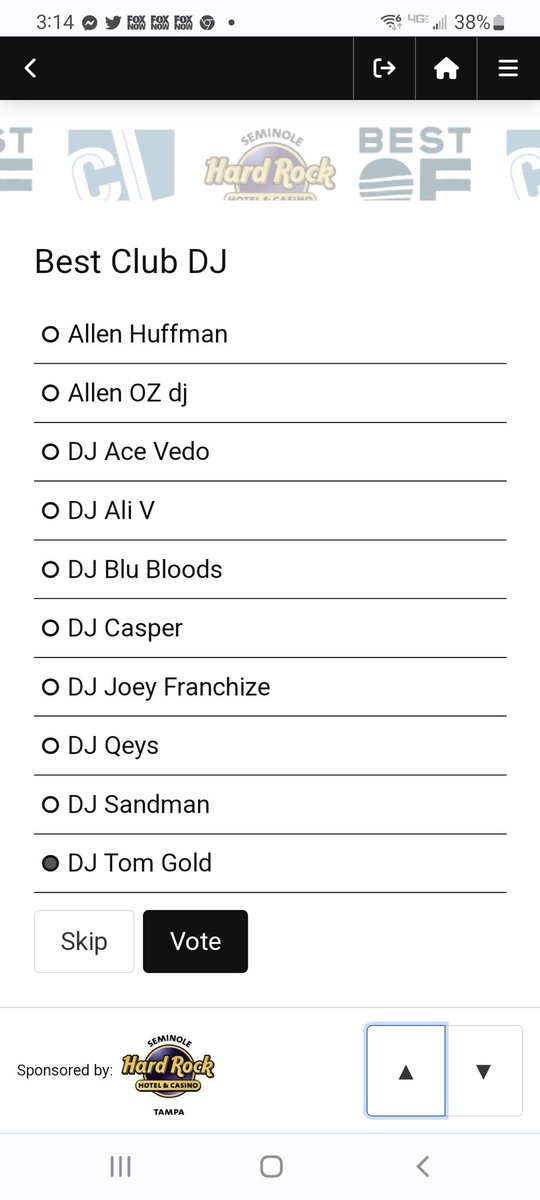 I am honored to be nominated "BEST CLUB DJ" in Creative Loafings BEST OF TAMPA BAY 2022. If you would like to vote for me, I would very much appreciate it. Thank you.
vote.cltampa.com/entertainment/…