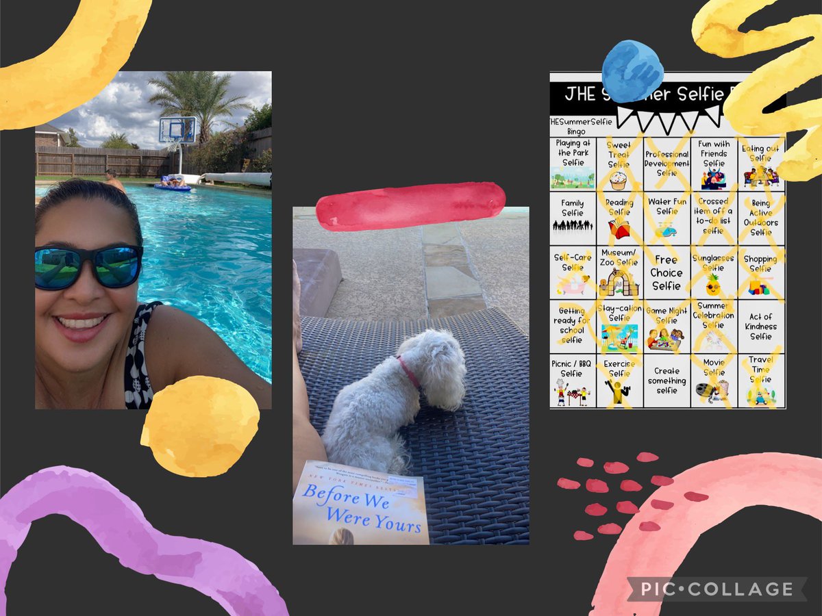 claudia_zubia's tweet photo. #staycation #readingselfie I ❤️ summer- soaking up every bit of what’s left 😎 ☀️@HayesHawks @JHEKindergarten #sunmerselfiebingo https://t.co/966BwCCQxi