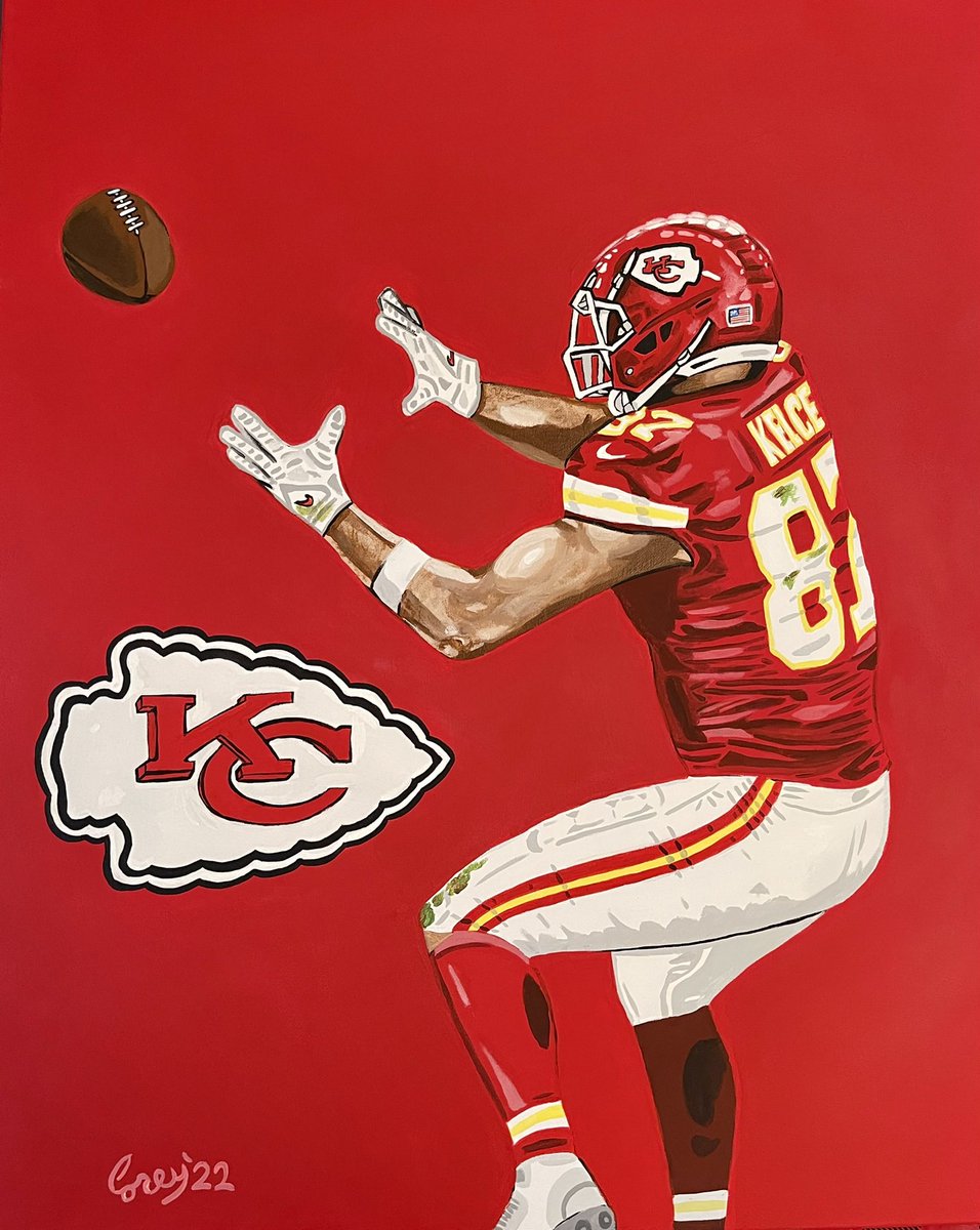 🚨 CONTEST ALERT‼️🚨 Want to win, not 1, not 2, not 3, but all FOUR of these Travis Kelce art prints? Follow me and Retweet this tweet for your chance to win! I’ll pick a winner Friday 8-5-22! Good luck! #ChiefsKingdom