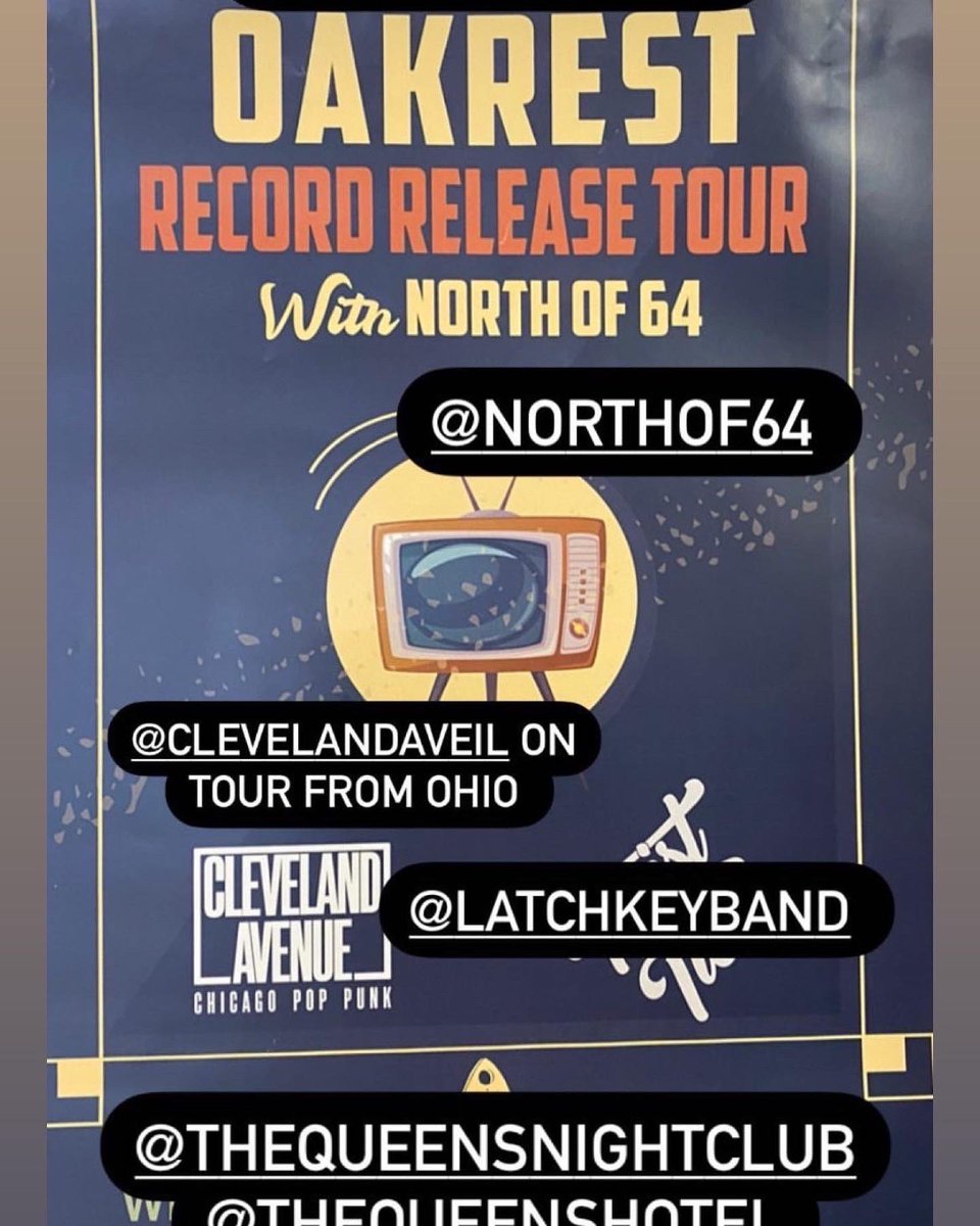 We’re playing tomorrow night at The Queens with <a href="/OakrestOfficial/">Oakrest</a> <a href="/clevelandaveil/">Cleveland Avenue</a> and <a href="/northof64/">Jim H</a>! <a href="/BarrieUncovered/">Barrie Uncovered</a> #barrie #livemusicbarrie #thequeens #livemusic #barrieevents