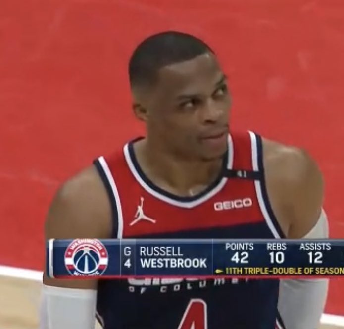 NBAMemes's tweet photo. Can’t believe Russell Westbrook was doing this just a year ago https://t.co/gMOWnwIrU3