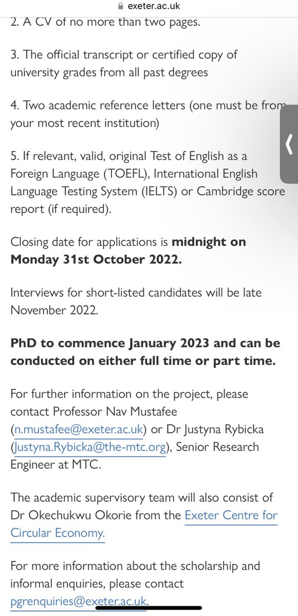 okechuokorie's tweet image. An exciting PhD position just opened up for British &amp;amp; Home Students.

Digitalisation for Facilitating Sustainable Manufacturing Practices in Industry. Ref: 4499

About the award

exeter.ac.uk/study/funding/…

#phdchat #manufacturing #PhDStudent #phdvoice #PhDLife #AcademicChatter