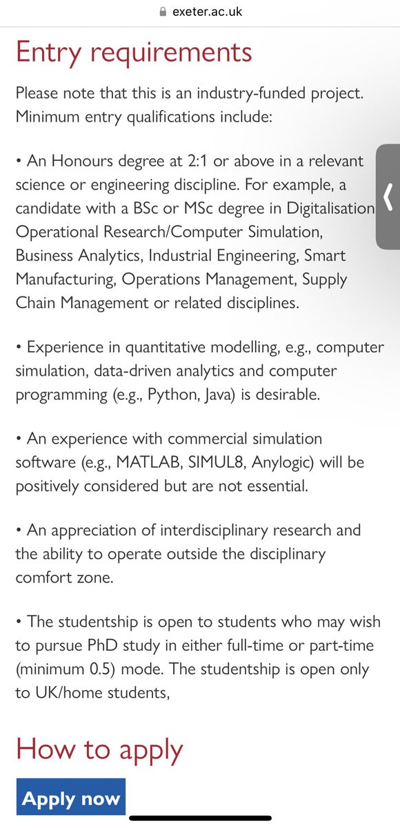 okechuokorie's tweet image. An exciting PhD position just opened up for British &amp;amp; Home Students.

Digitalisation for Facilitating Sustainable Manufacturing Practices in Industry. Ref: 4499

About the award

exeter.ac.uk/study/funding/…

#phdchat #manufacturing #PhDStudent #phdvoice #PhDLife #AcademicChatter