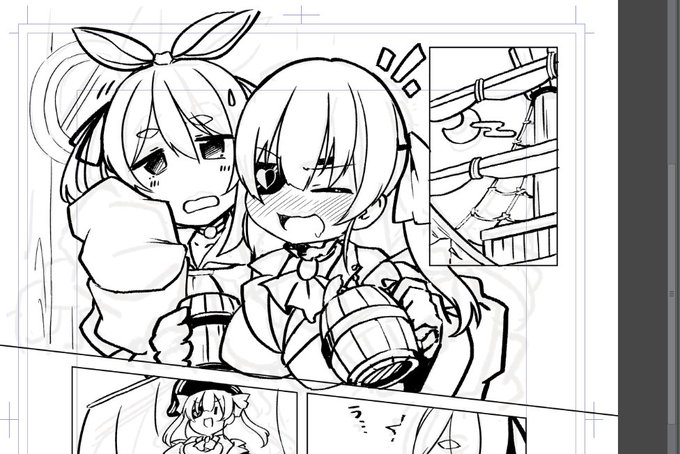 おまけ漫画を描いてる 